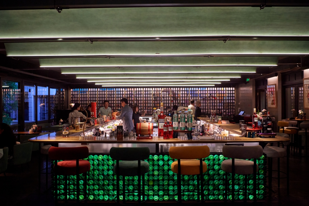 The bar stays open until midnight